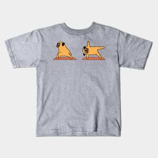 Pug Yoga Half moon Kids T-Shirt